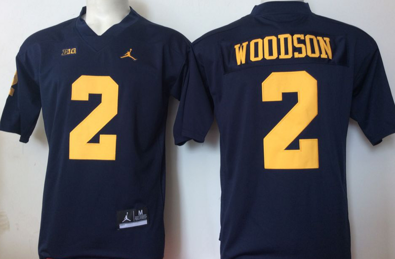 NCAA Youth Michigan Wolverines Blue Jordan 2 jerseys